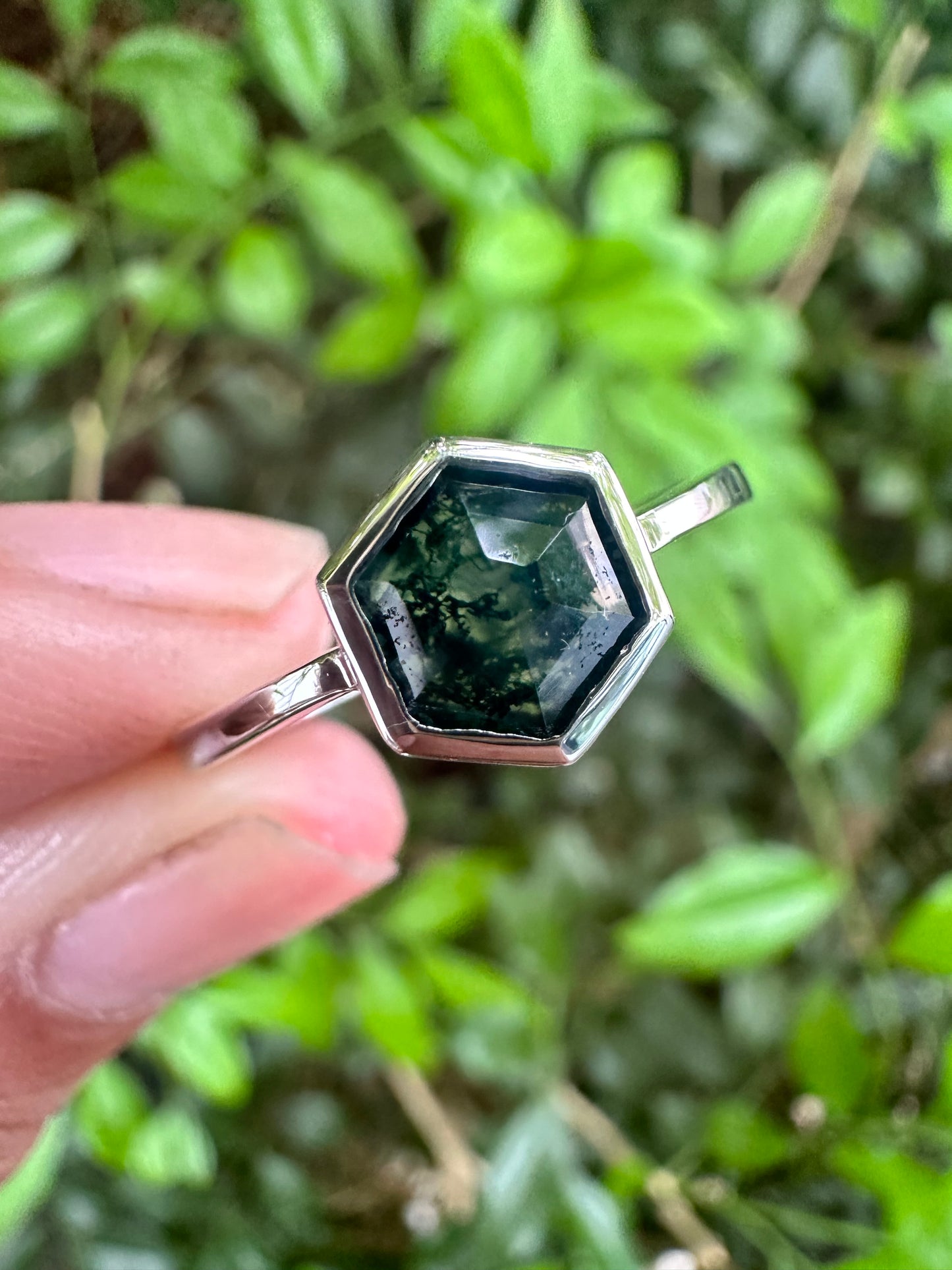 Moss Agate Ring